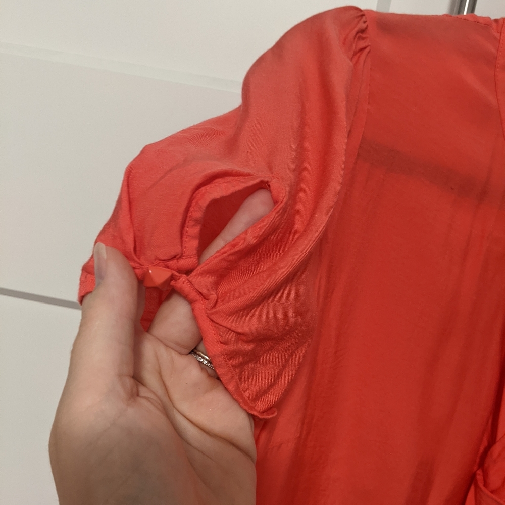 Armani Jeans Top Coral Colour Size 10 - Picture 4 of 8